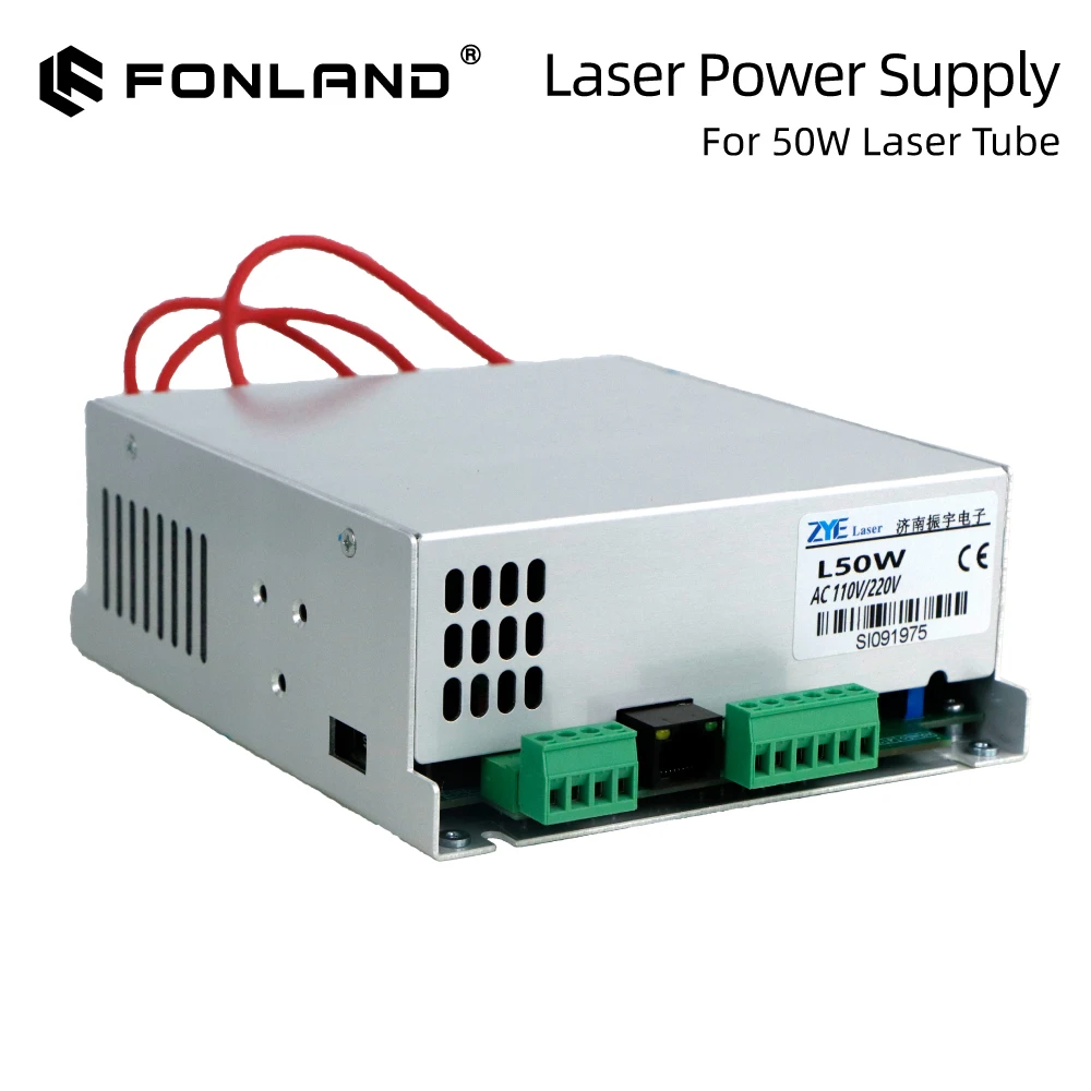 FONLAND MYJG-50W CO2 Laser Tube Power Supply for CO2 Laser Engraving Cutting Machine 4060 6090
