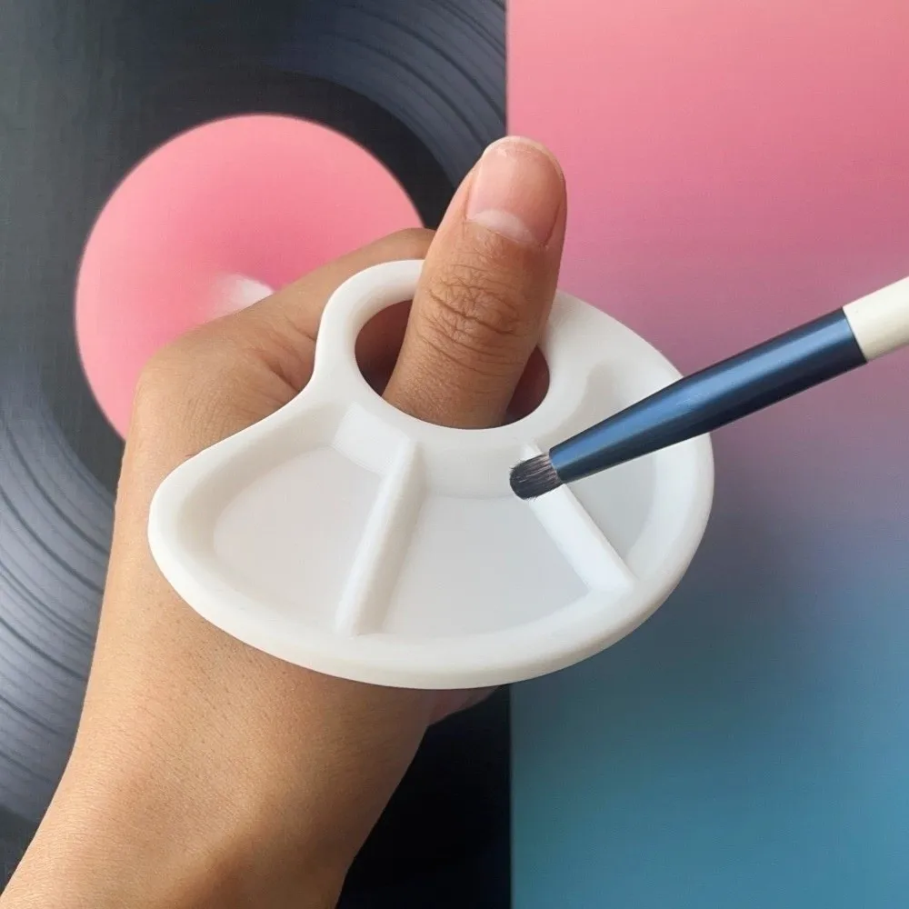 Paint Art Supplies 3D Printed Thumb Paint Palette Portable Lightweight Paint Tray Easy Clean Art Palette Acrylic