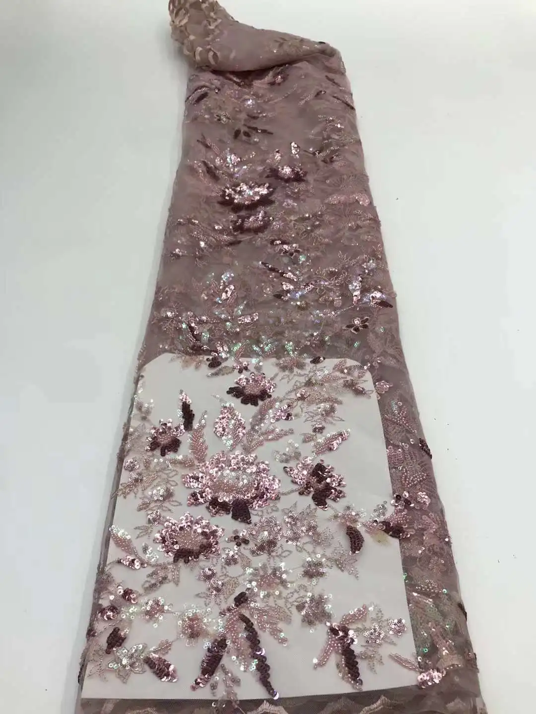 

Beaed fabric Wedding dress design Sequin+beads Embroidery French tulle net lace African fabric For Evening dresses Party Golden
