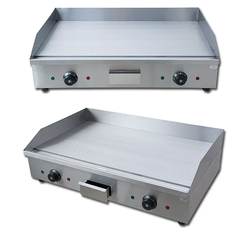 

#For Commercial Electric Griddle Grill Flat Plate Teppanyaki Home Stainless Steel Pancake Machine Double Temperature Contro