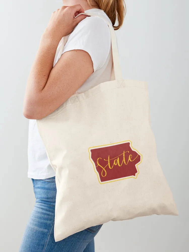 State sticker Tote Bag reusable shopping bags Handbags women Canvas Tote Bag