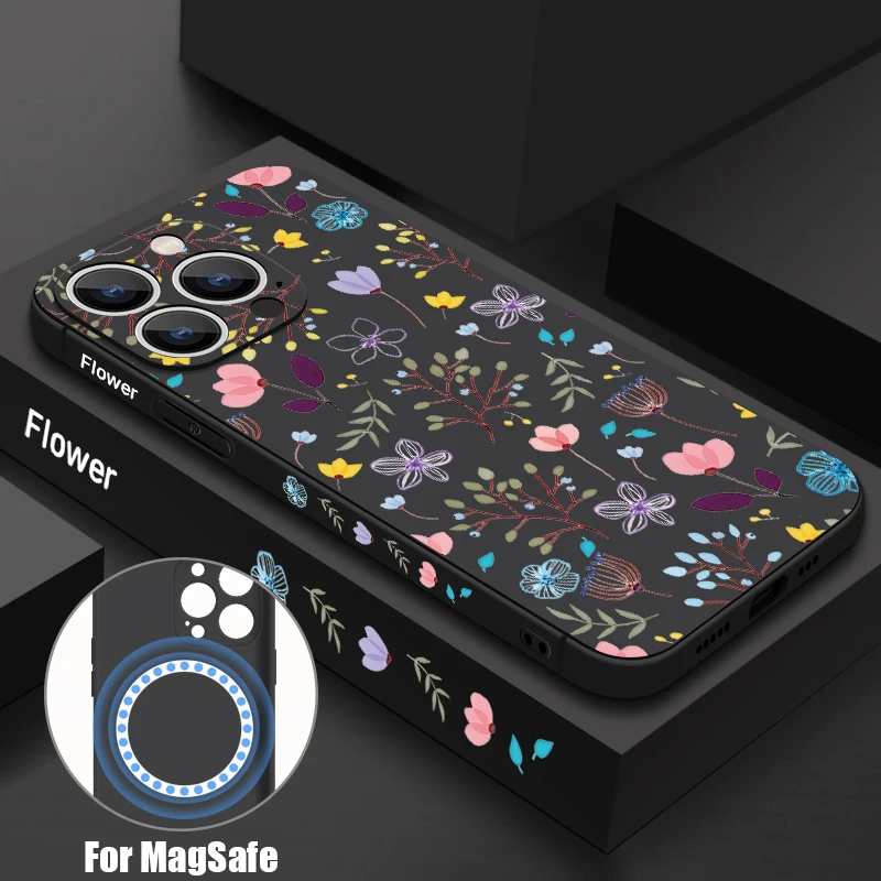 Floral Soft TPU Case For iPhone 17 16E 16 15 14 13 12 Pro Ma
