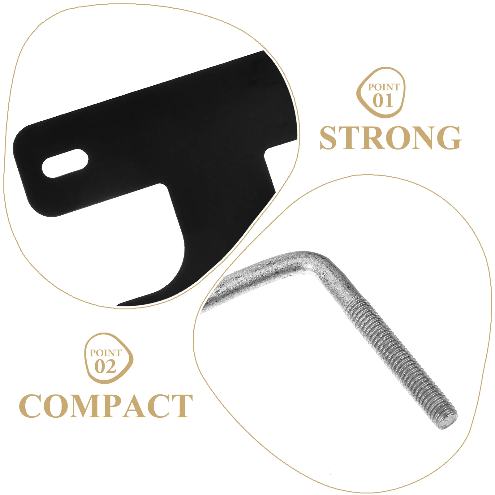 

4pcs Rack Clamps Sturdy Iron Luggage Frame Clips Easy Install Scratch-Resistant For Road Trip Camping Outdoor Car Top