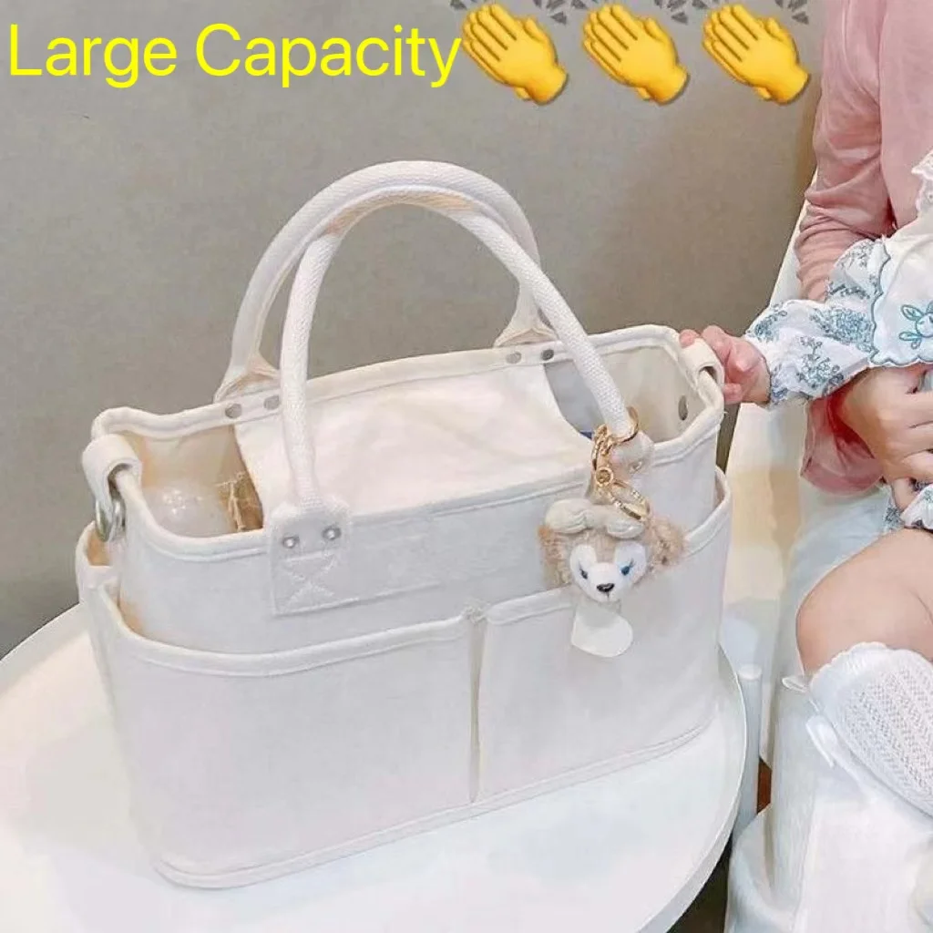 2024 Large Capacity Mommy Bag Multi-functional Outdoor Baby Diaper Milk Bottle Handbag INS Trendy Fashion Lady Mom Crossbody Bag