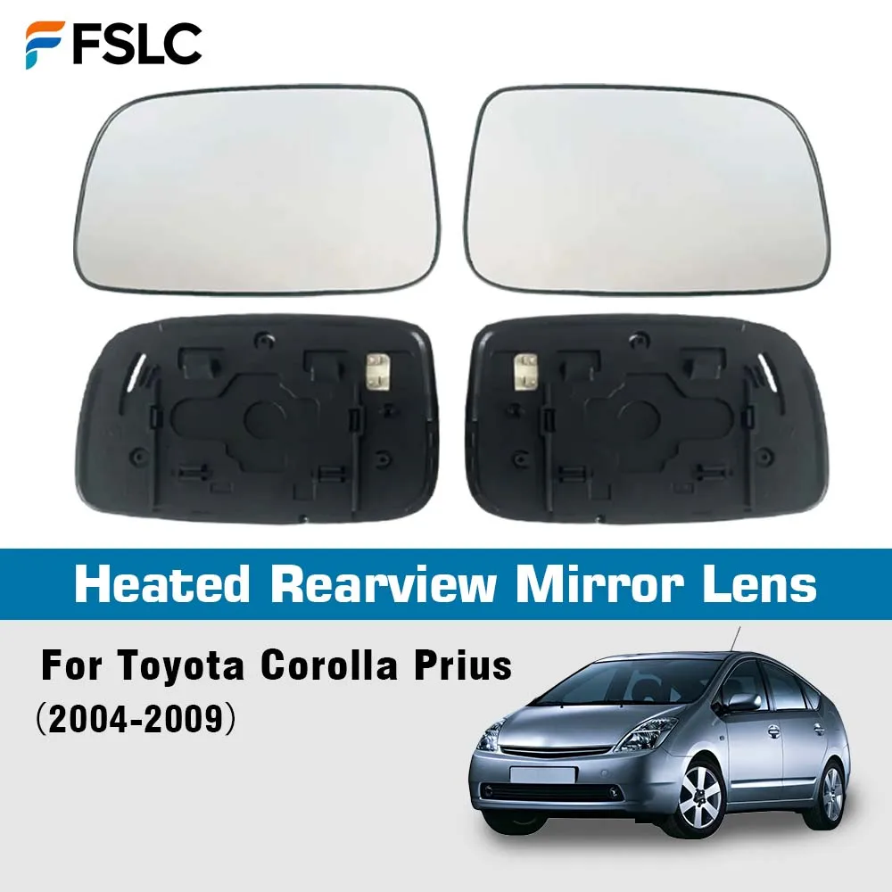 

Car Wide Angle Heated Rearview Mirror Lens For Toyota Corolla Prius 2004-2009 Replace Mirrored Glass Cars Accessories Exterior