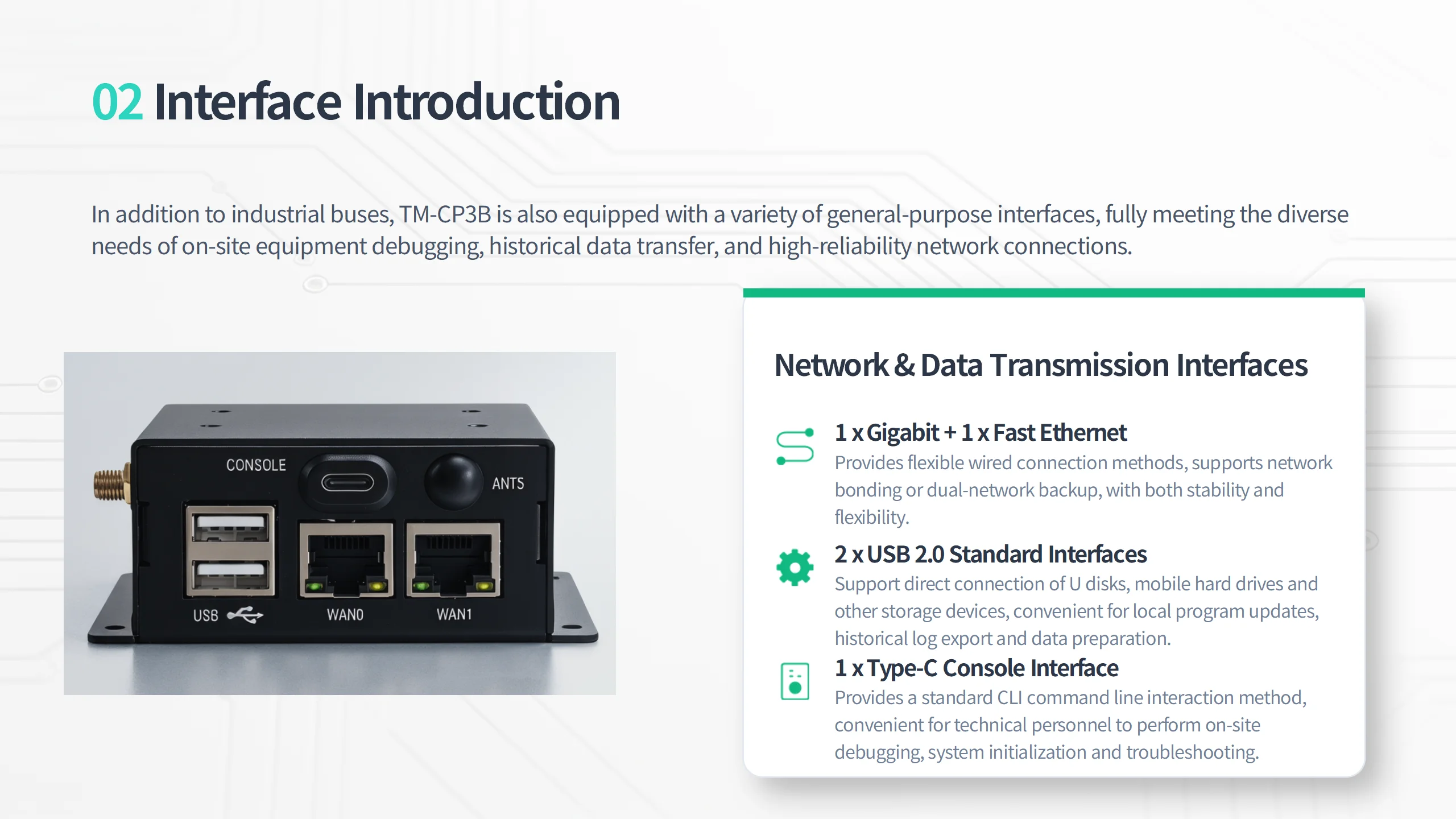 TM-CP3B Ubuntu24.04 Open-Source 4G LTE Modbus TCP/IP RS485 RS232 CAN GPIO Ethernet DIN-Schienen-IoT-Industriegateway für SPS – Detail 3