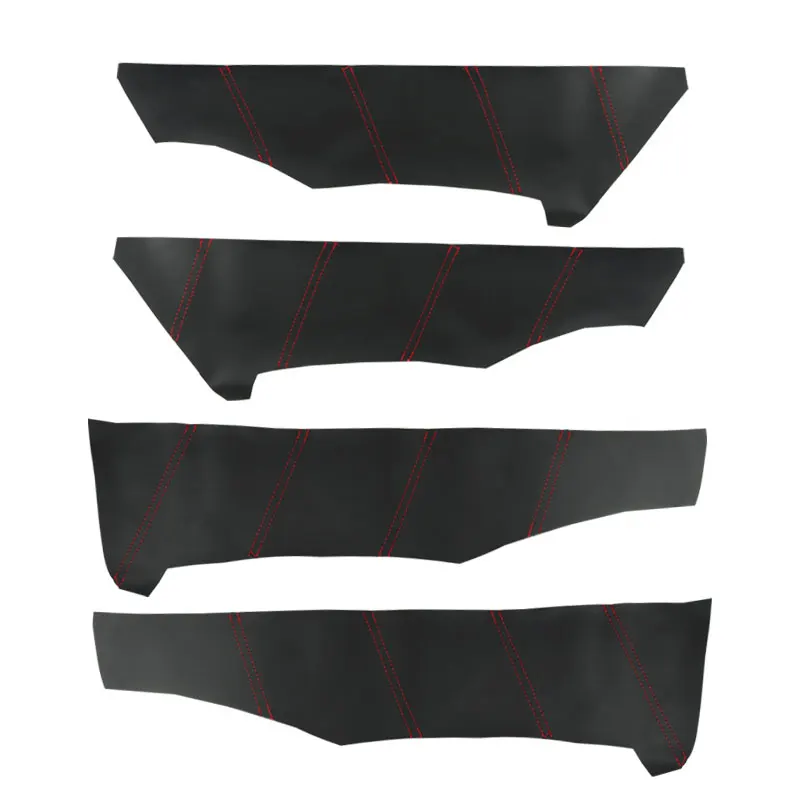 4pcs Car Styling Door Handle Panel Microfiber Leather Cover Trim For Honda Civic 8th Gen 2006 2007 2008 2009 2010 2011 Sedan