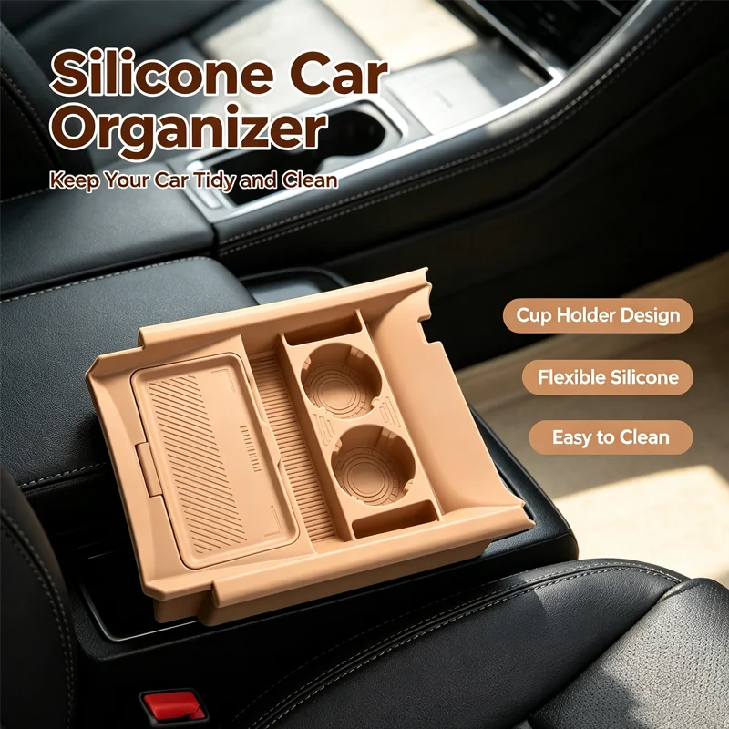 For BYD Han L 2025 Center Console Lower Storage Box, Drop-in Organizer Tray, Sunglasses Holder, Interior Accessory
