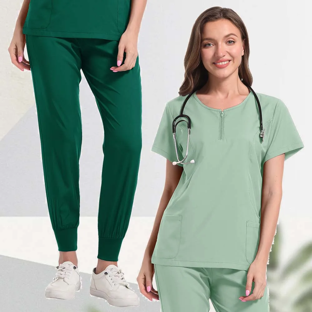 Jogger Sets Hospital Wholesale Scrubs Uniforms Nurse Short Sleeve Nursing Scrubs Women Stylish Medical Scrubs Uniforms Work Wear