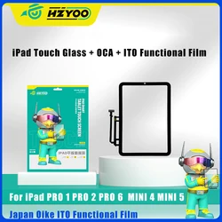 OEM HZYOO New For iPad pro 11 inch 1 2th Gen A1979、1980、3 4th A1876、A1983 Touch Screen Digitizer Glass Button +Tempered Glass