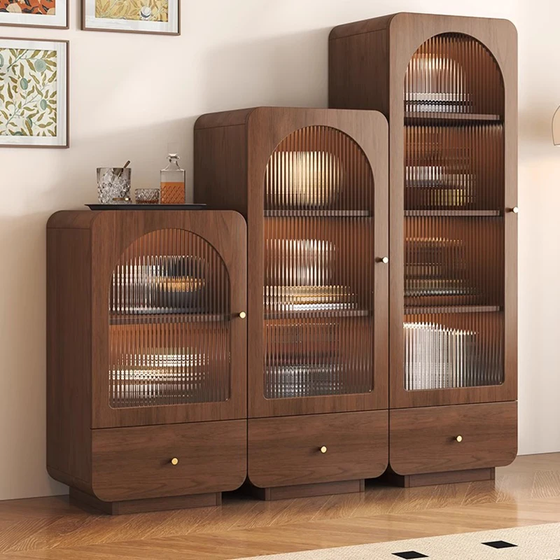 Armário com Gavetas de Armazenamento, Gaveteiro com Fechadura, Armário Expositor Vintage para Sala de Estar, Design Simples, Vitrinas Expositoras, Móveis para Sala de Estar