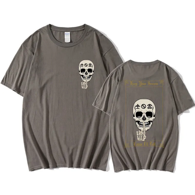 Rock Band Bad Omens A Tour of The Concrete Jungle Vintage T-shirt Men's Clothing Hip Hop Gothic Harajuku T Shirt Short Sleeve