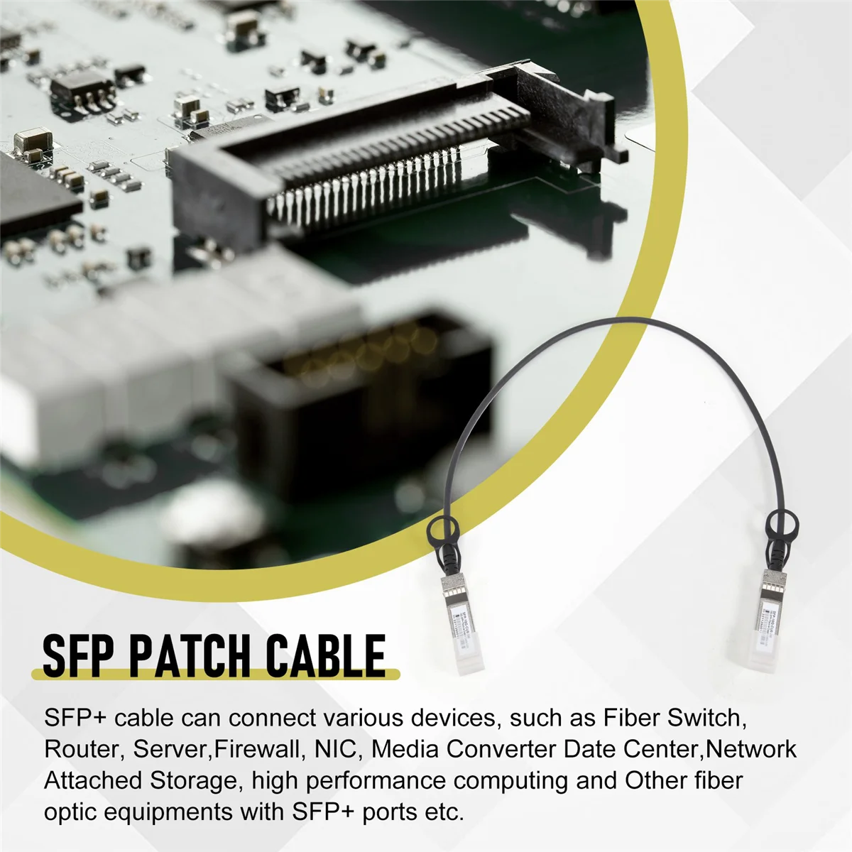 10g sfp Twinax-Kabel, direkt angebrachtes Kupfer (dac) 10gbase sfp passives Kabel für SFP-H10GB-CU1M,Ubiquiti,D-Link (0,5 m)