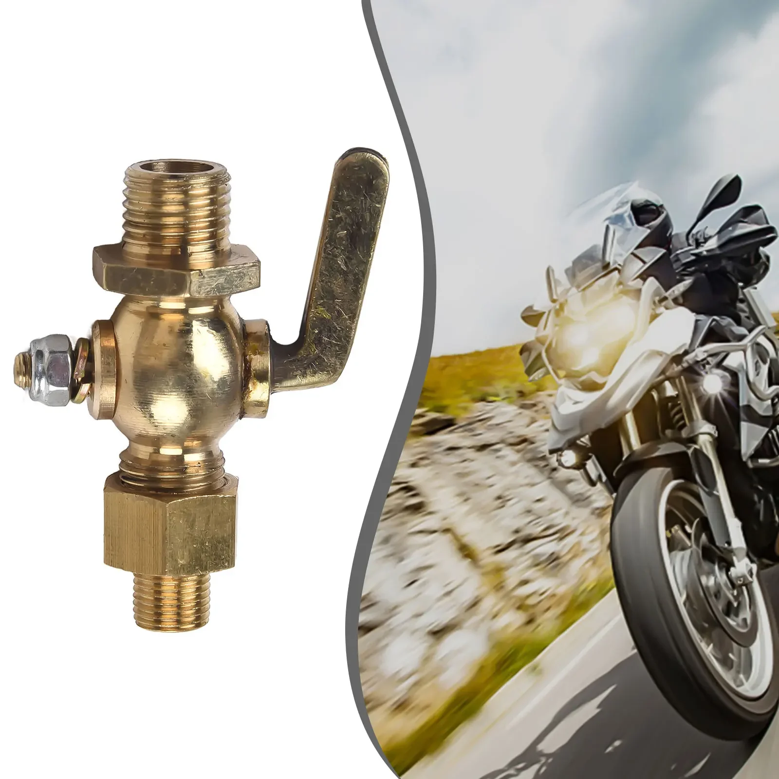 

1/8IN-1/4IN Valve Car Fuel Valve 6.5 * Height 4.5cm Copper G1/4 Standard Pattern Switch Rotation Fuel Delivery Accessories