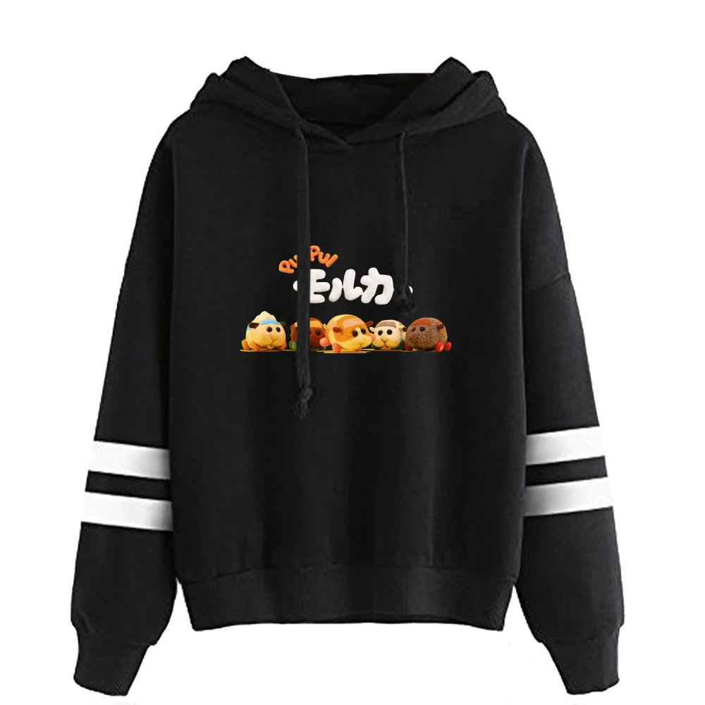 

2026 Pui Pui Molcar Hoodies Pocketless Sleeve Women Men's Sweatshirt Harajuku Streetwear Japanese Cartoon Clothes Plus Size