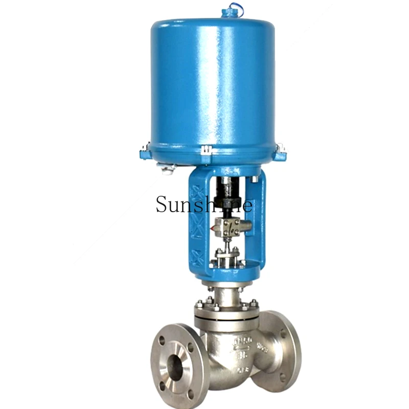 

carbon steel 16C electronic electric single seat regulating valve steam heat transfer oil high temperature national standard 100
