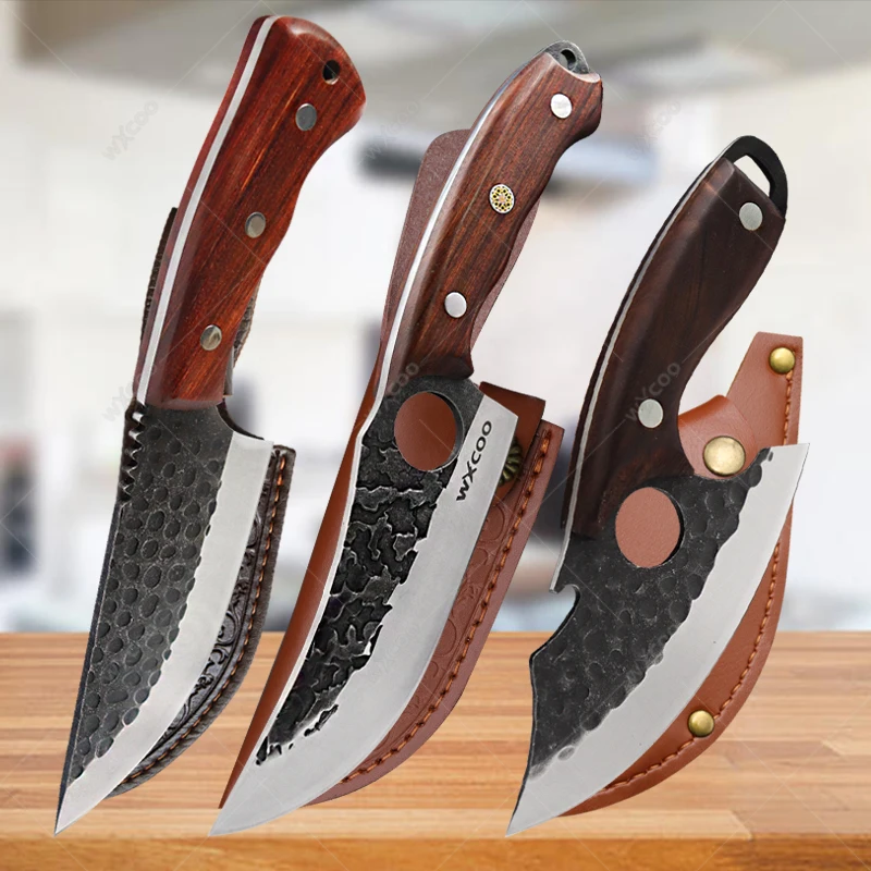 

Stainless Steel Kitchen Boning Knife Meat Cleaver Hand-Forged Knives Fish Slicing Utility Knife Kitchen Fruit Knife Accessories