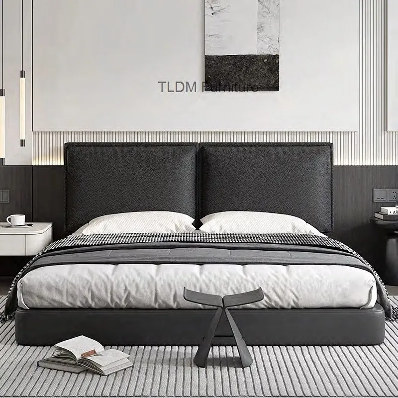 Cat-scratch Leather Upholstered Headboards Tatami Bed Without Headboard Cushion Anti-collision Double Headboard for Furniture PP