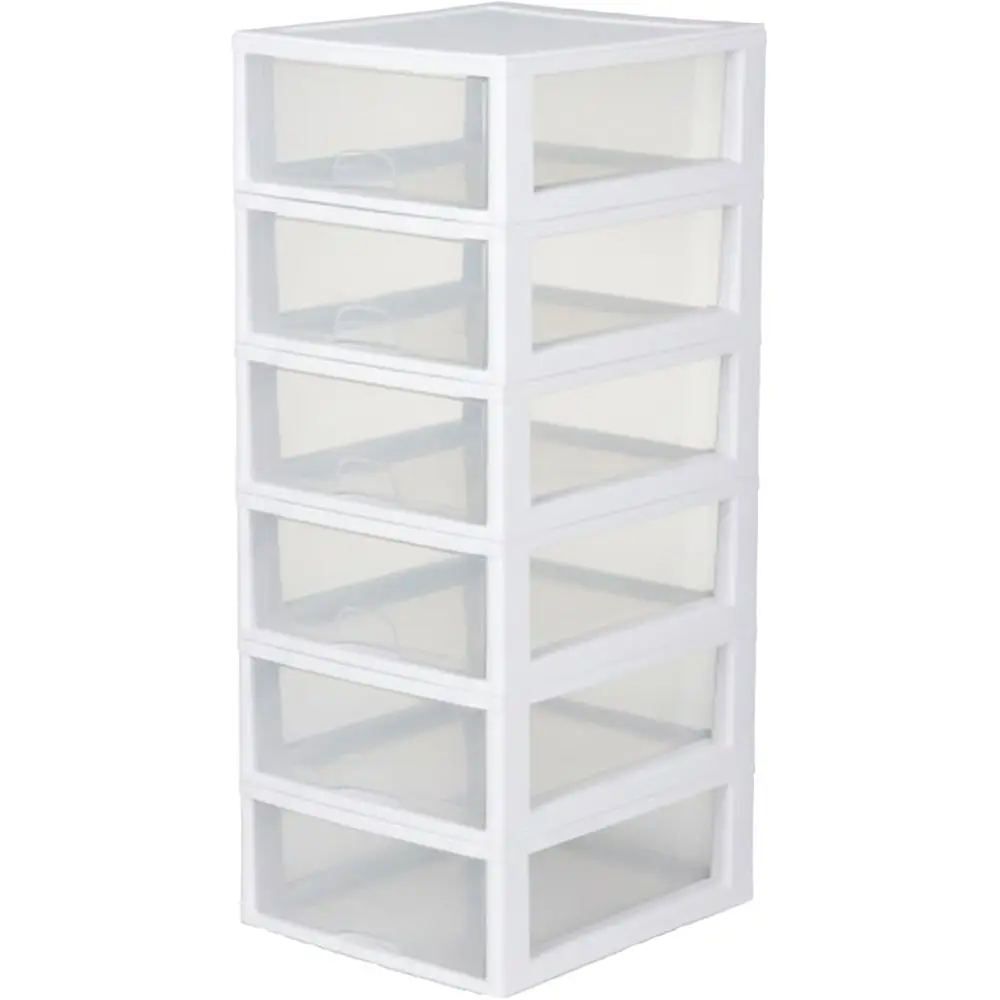 6-Pack 16 Quart Stacking Der, Clear Storage Closet Organizer, Whit- Stackable ular Plastic Ders or Clothes, Accories, Crat Suppl