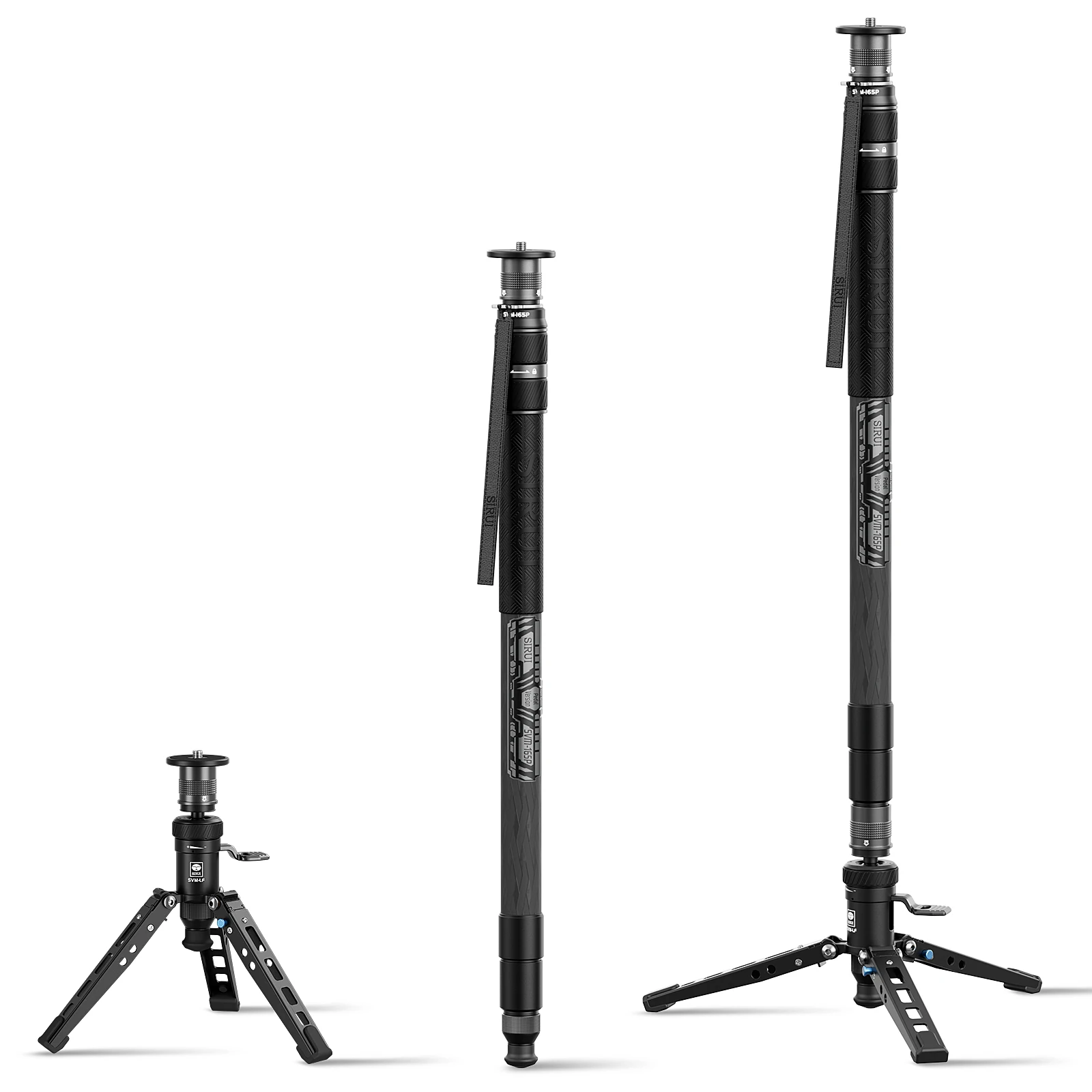 

SIRUI SVM-165P 1,65 м штатив-монопод из углеродного волокна портативный настольный дорожный штатив с педалью 10 кг для видеоскошных зеркальных камер