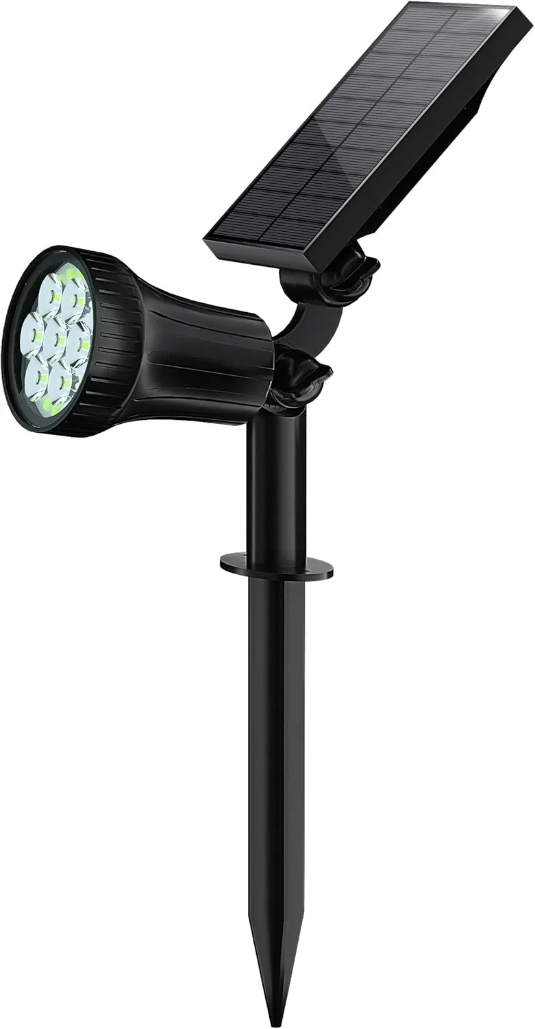 الأضواء الشمسية حديقة للماء IP65 أضواء كاشفة سطوع قابل للتعديل للخارجية الفناء الخلفي درب الحديقة إضاءة ديكوريّة