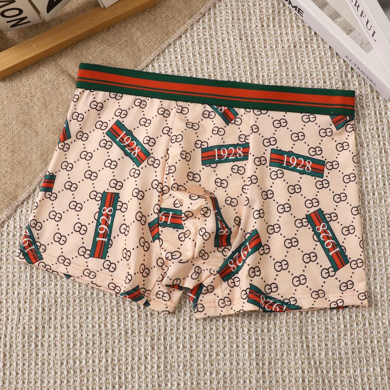 4-Piece Set! Men's Underwear Retro Comfortable Boxer Shorts Light Breathable Fashion Underwear