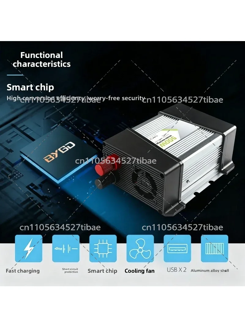12V to 240V Solar Power Generation System Photovoltaic Off-Grid 500W Inverter for Renewable Energy Conversion view 2