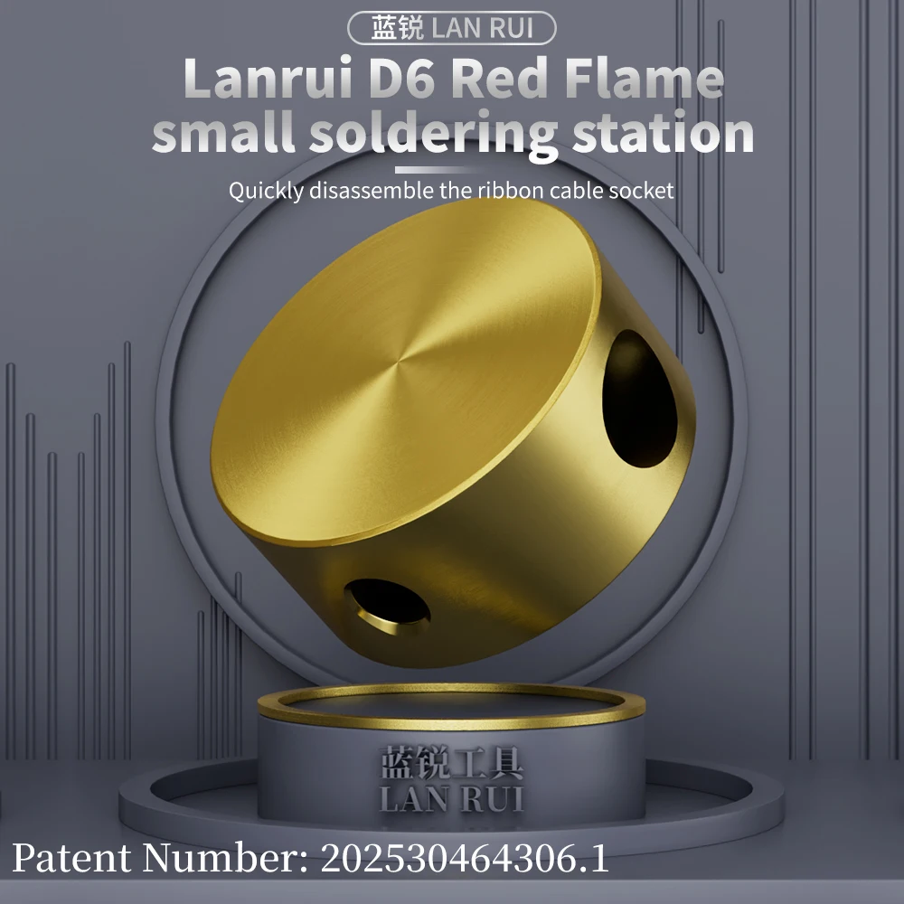 Lanrui D6 Pure Copper Red Flame Mini Soldering Station for Mobile Phone Flex Cable Connector Battery Sockets Removal Repair Tool