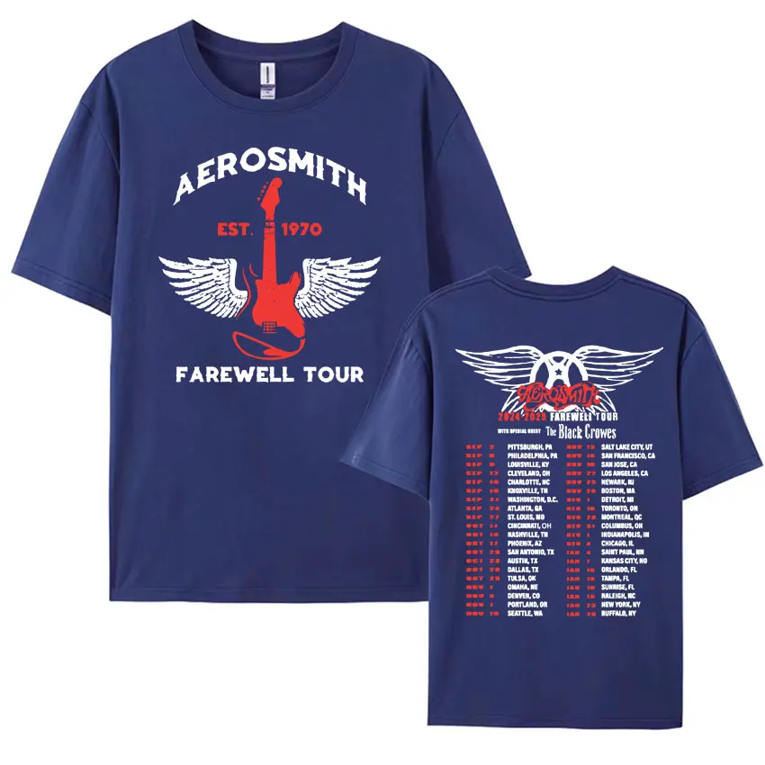 Rock Band Aerosmith 2024-2025 Peace Out Farewell Tour T Shirts Men's Women Harajuku Hip Hop Vintage Oversized T-shirt Streetwear