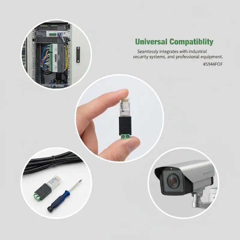 RJ45 To RS485 Converter Terminal Block Adapter with 8 Pin Crystal Head for Industrial Networking Signal Extension