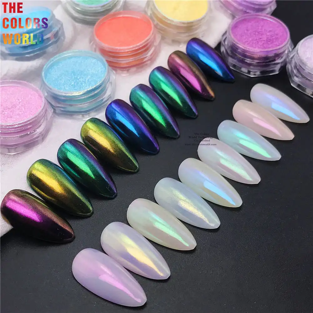 Chameleon Powder Chrome Pigment Mirror Powder Nails Glitter Sequins Color-shift Nails Art Decoration For Gel Nail Polish TCT-877