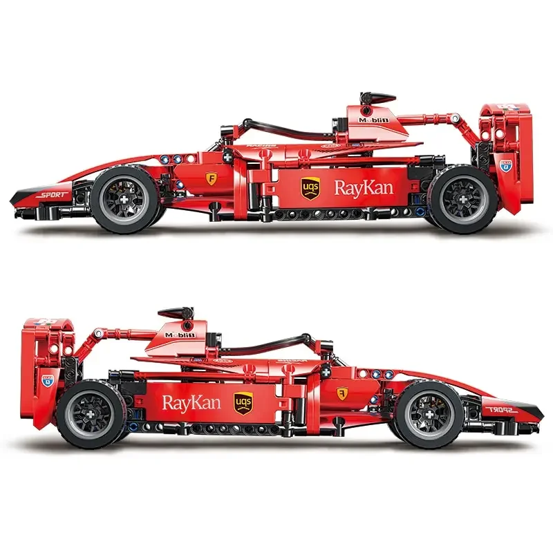 455PCS Building Blocks Racing Red Car Formula F1 Model 1:18 Collectible Model Car Kits Building Toy Gift for Children Adults