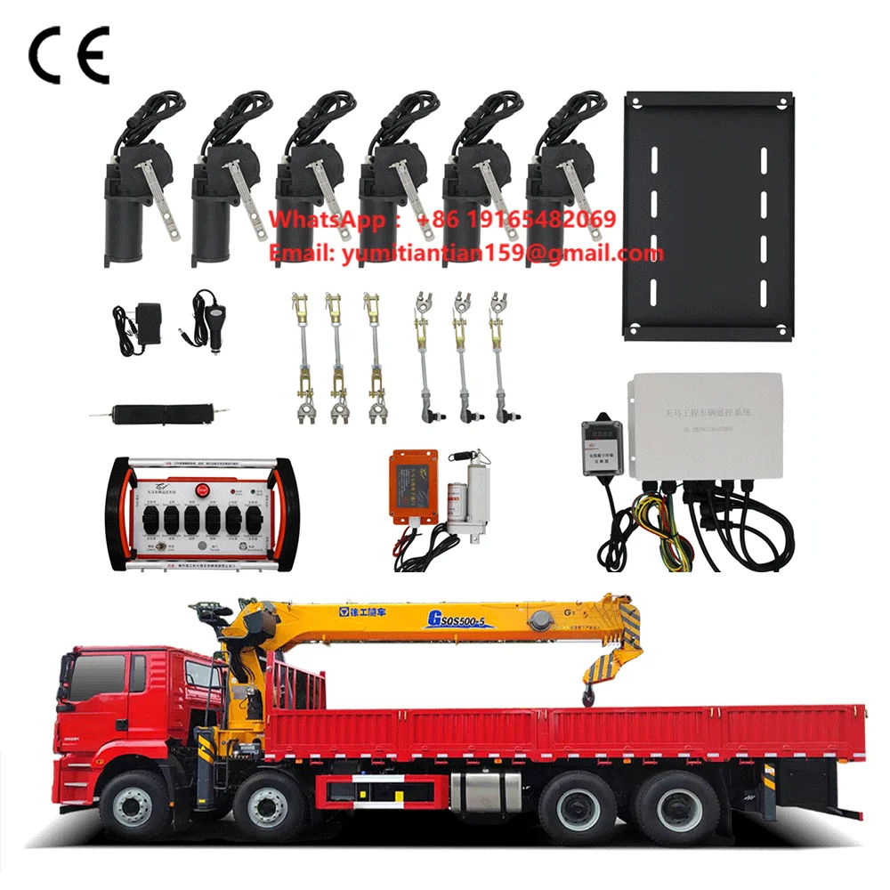 6 Joystick Hydraulic Crane Wireless Remote Control System Kit Truck Crane Wireless Remote Control
