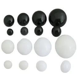 NBNNLN Multisizes For Choice 20Pcs Doll Buttons Black White Plastic Pearl Ball Round Button Sewing Accessories