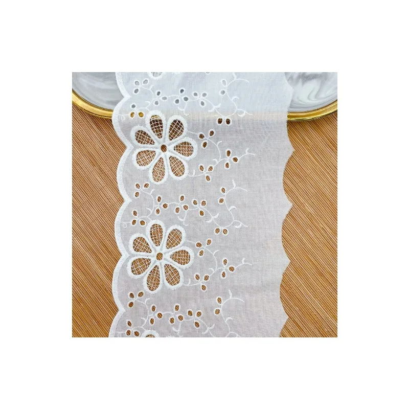 Accessori fatti a mano per abiti per bambini Lolita in pizzo ricamato in pizzo di cotone cavo da 23 metri