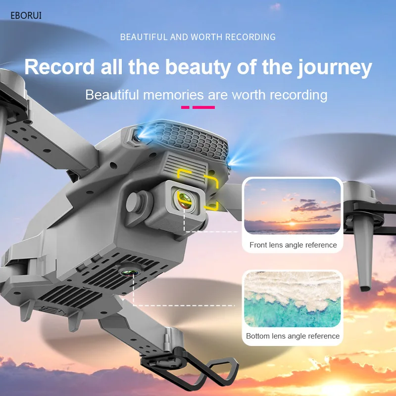 EBORUI E88PRO / E525 Mini WiFi FPV Drone with 4K/720P HD Dual Cameras Altitude Hold Mode Foldable RC Drone Quadcopter RTF