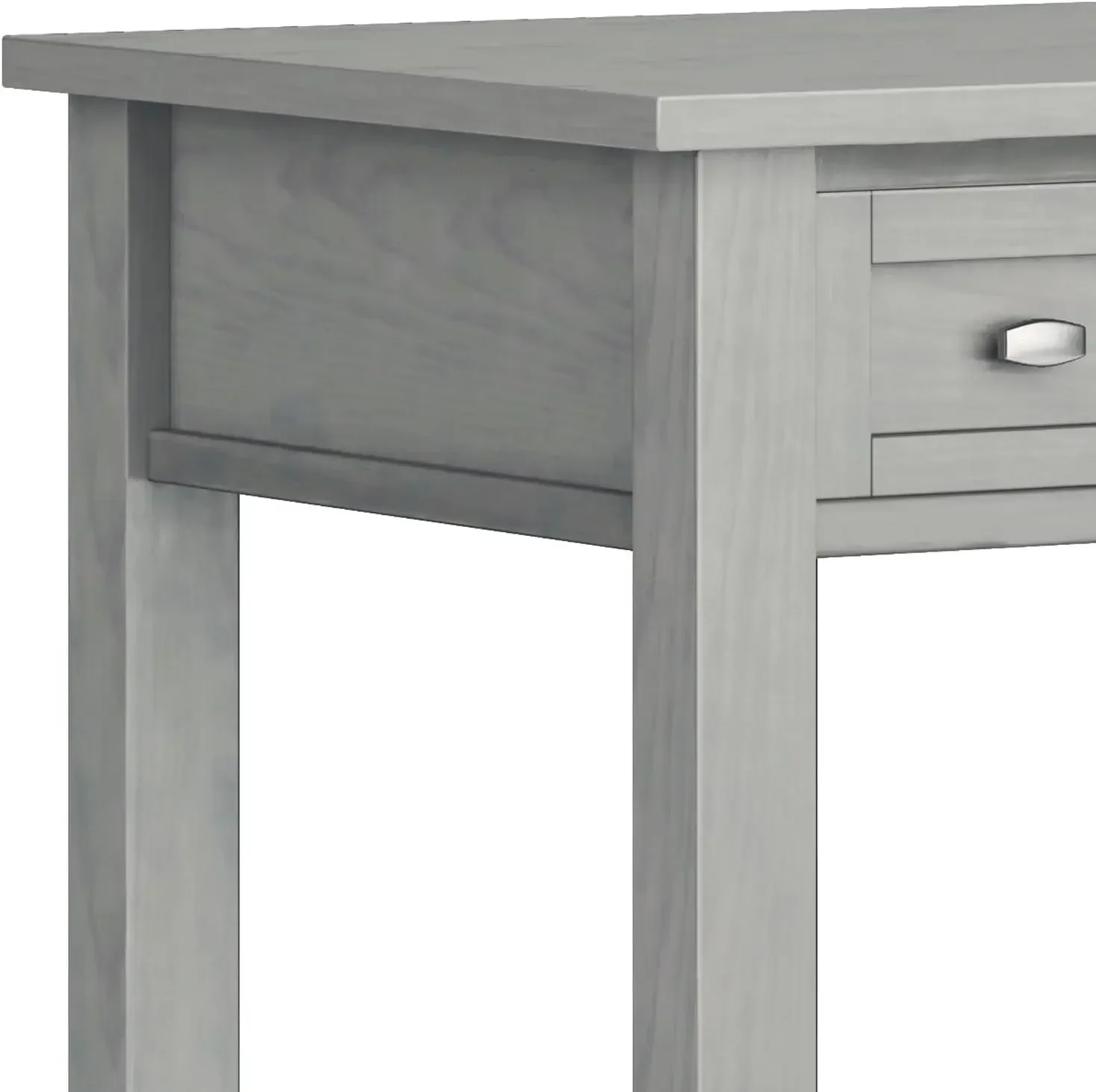 Warm Shaker Solid Wood Transitional 48 Inch Wide Desk in Fog Grey, for The Office Desk, Writing Table, Workstation & Study Table