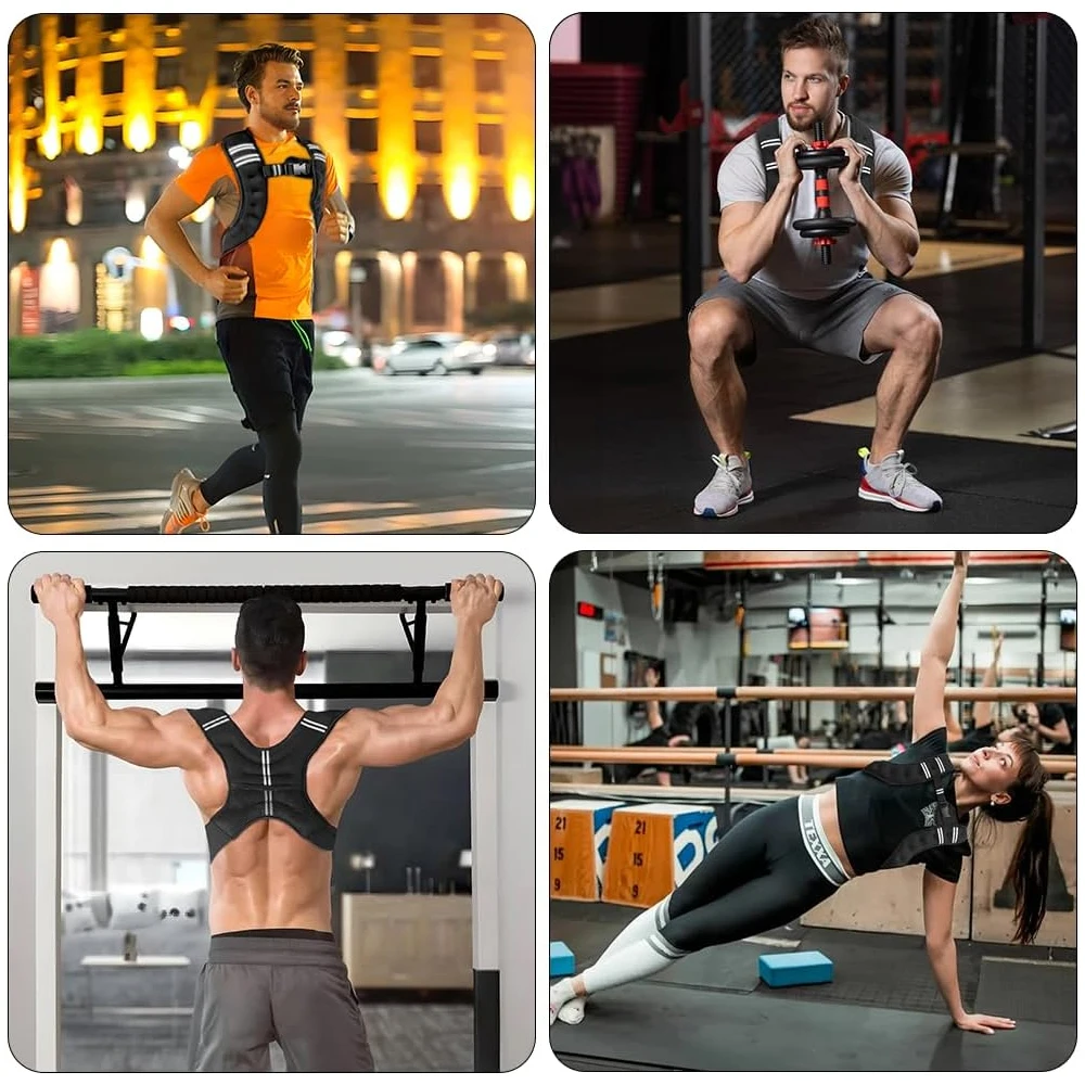 

Adjustable Weighted Vest 3kg/5kg (6.6LB/11LB) - for Workout, Running, Strength Training - Reflective & Unisex (Men/Women)