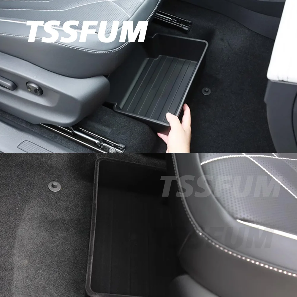 Car Interior Under-seat Storage Box Partition Storage Box for VW Viloran Tiguan R Line Teramont Tharu Tayron 2020 2021 2022 2023