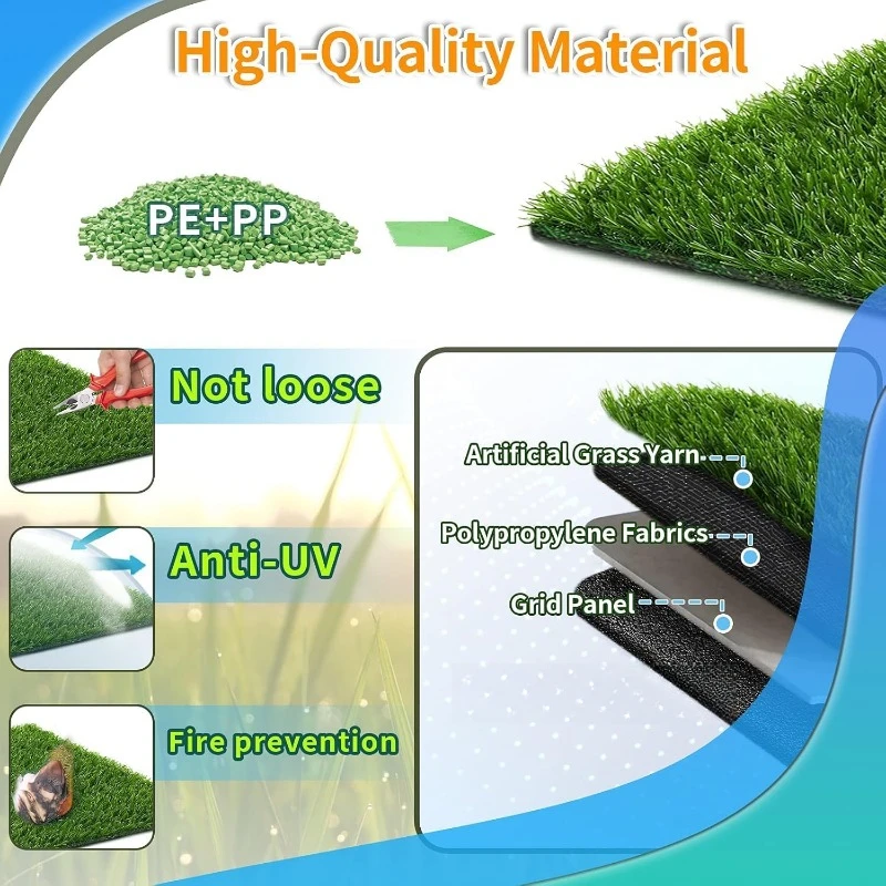 A dog training washable grass pad with drainage holes and easy to clean artificial grass pads for dogs