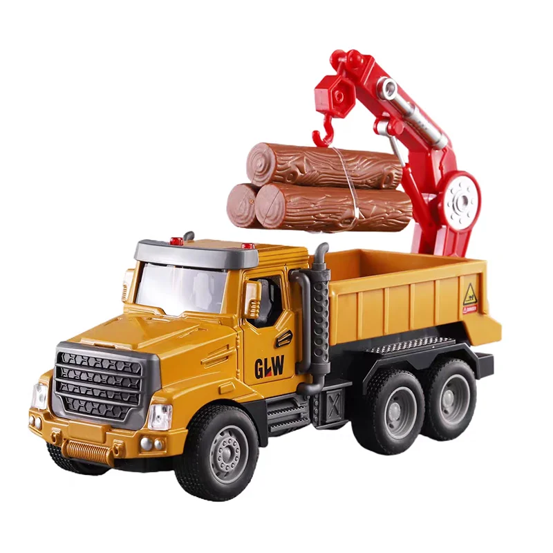 

1:46 Timber Transporter Tipper Sound Light Alloy+Plastic Model Diecast & Toy Play Vehicles Decoration Collection Boy Toys Gift