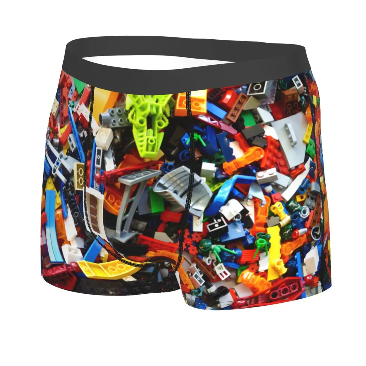 Custom Male Cool Building Blocks Pattern Underwear Boxer Briefs Men Soft Shorts Panties Underpants