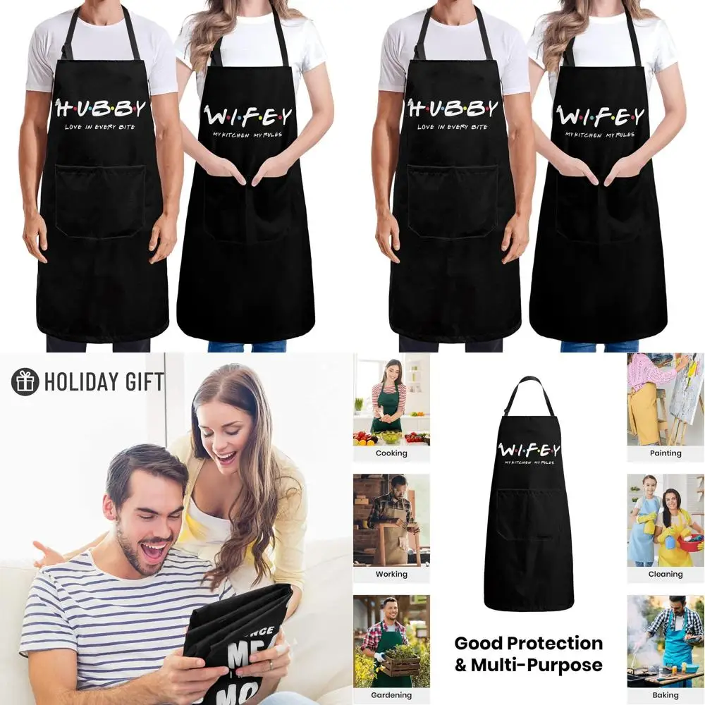 

Подарок на годовщину: комплект одинаковых фартуков для пар, уникальные кухонные фартуки, 33x27,5 дюймов
