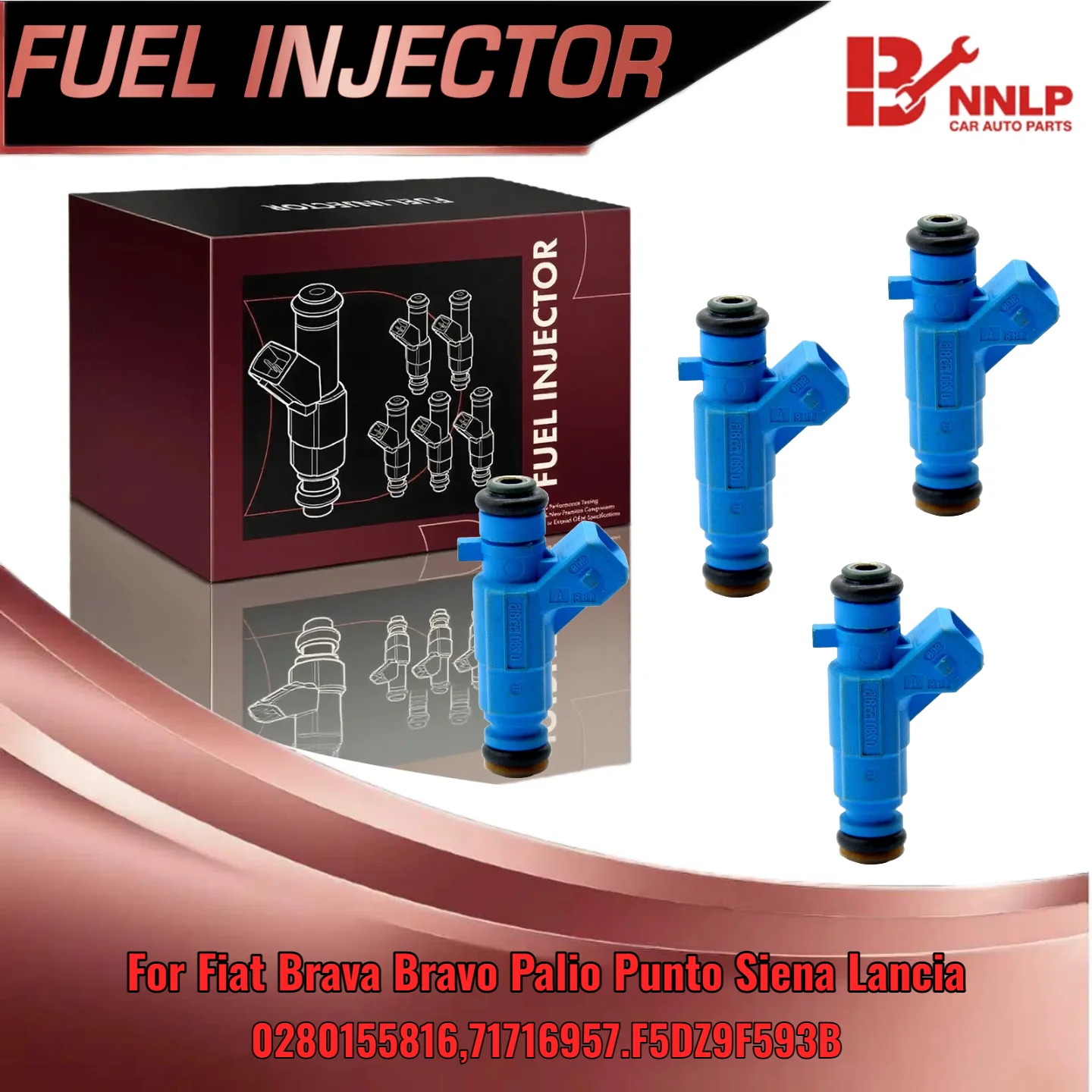 

4pcs Injector For Fiat Brava Bravo Palio Punto Siena Lancia 0280155816 71716957