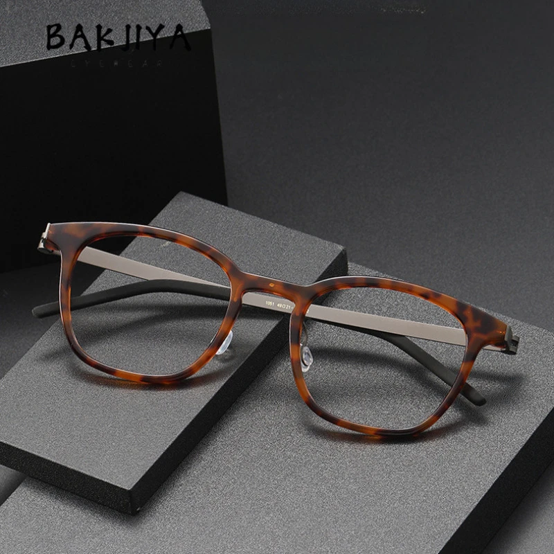 

Vintage Acetate Frame 1051 Denmark Brand Screwless Design Retro Myopia Pure Titanium Eyeglasses Frame Men No Screws Eyewear 2025