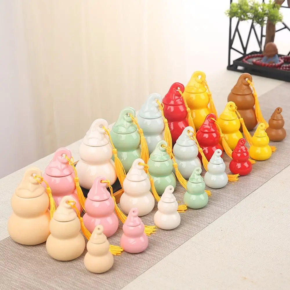 Travel Ceramic Pill Box Airtight Gourd Sealed Organizer Jar Empty Mini Pill Case Men