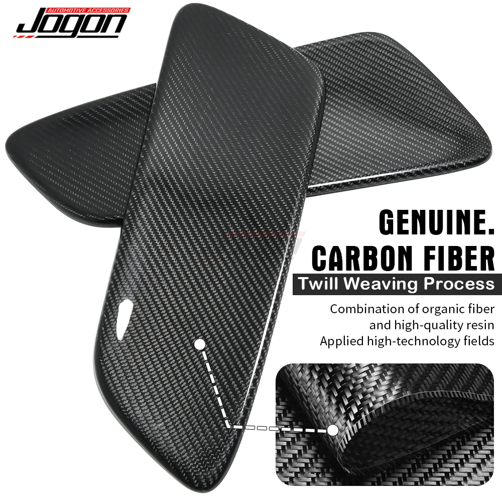 For Ford Mustang GT V6 V8 2015 2016 2017 2018 2019 2020 2021 Real Carbon Fiber Inner Rear Door Panel Interior Accessories