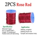 2PCS Rose Red