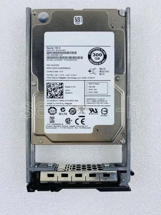 Disco Duro para Dell H8DVC 0H8DVC ST 9300653 SS 300GB 6G 15K 2.5" SP SAS HDD