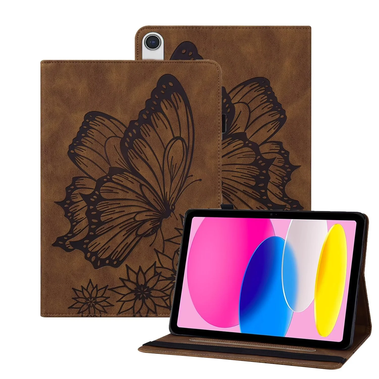 

Чехол-подставка с гнездом для карт и бабочкой для iPad 2024 2025 Pro Air MINI 10,2 10,9 11 12,9 13 дюймов 4 5 6 7 8 9 Чехол 10-го поколения